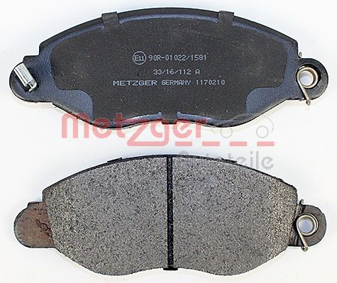 METZGER 1170210 Bremsbelagsatz, Scheibenbremse